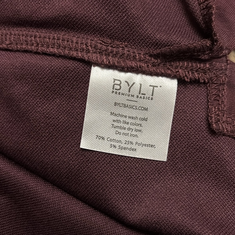 NWT BYLT Basics The Zone Tank in Burgundy - Picture 5 of 5